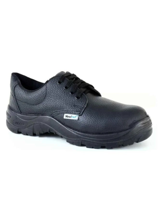 Vaultex LIT SBP Low Ankle Leather Safety Shoes - Black, Heavy quality material - Image 1